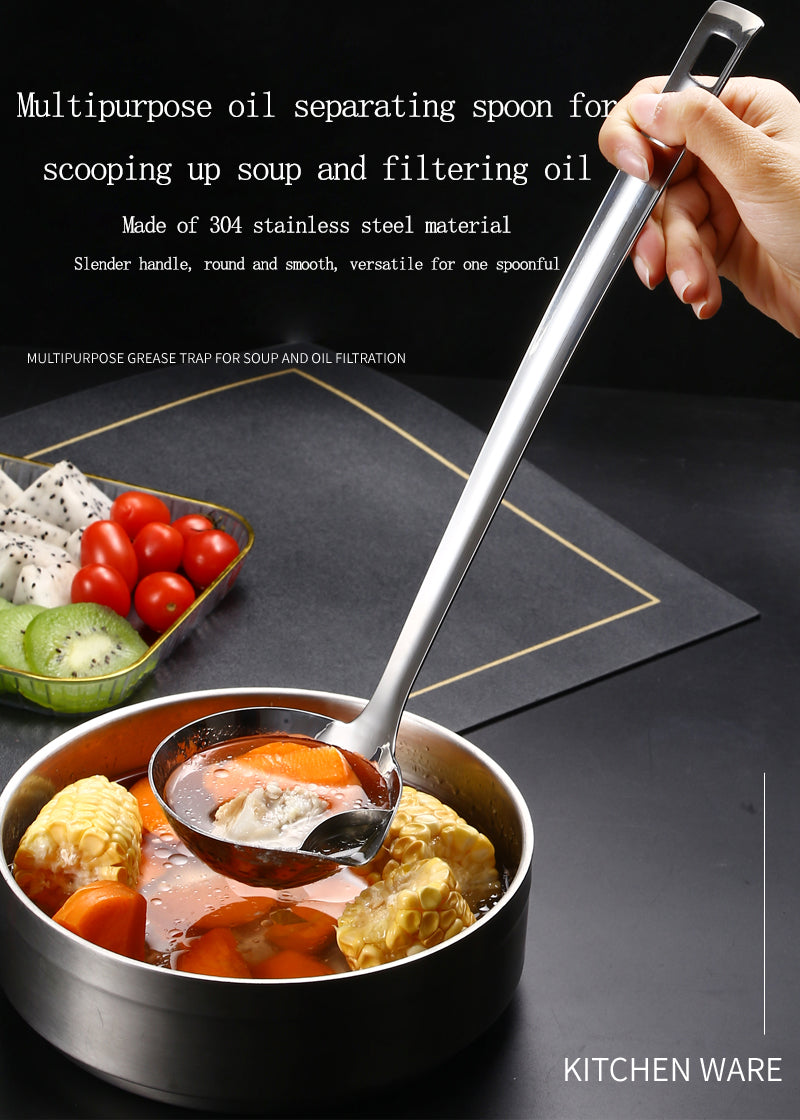 Multipurpose oil separating spoon