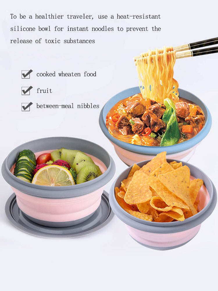 Portable folding bowl