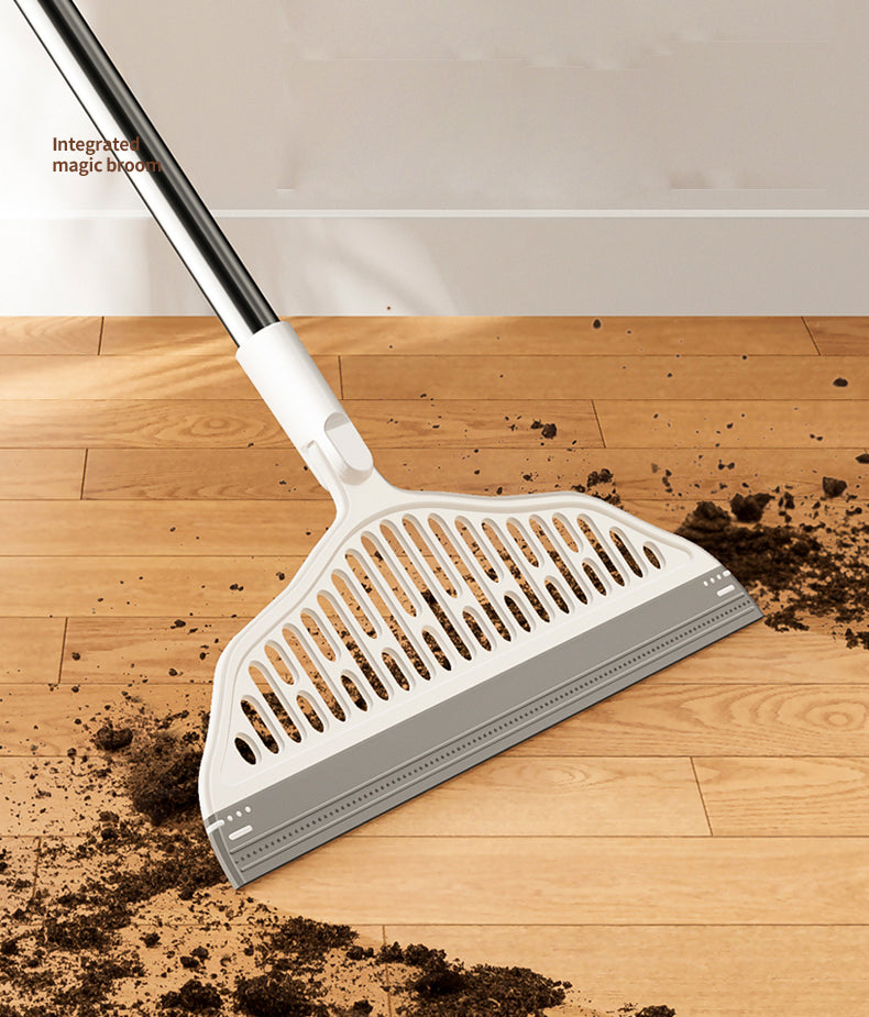 Sweeping and scraping integrated magic broom