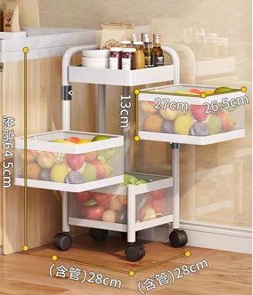 Kitchen rotating multifunctional storage rack