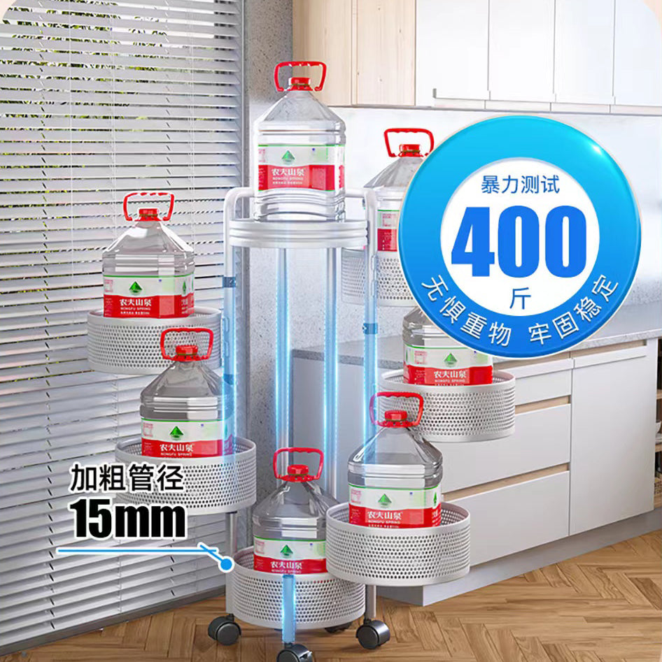 Kitchen rotating multifunctional storage rack