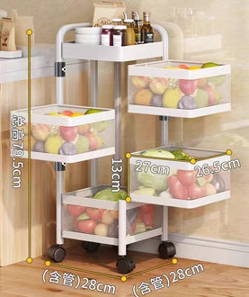 Kitchen rotating multifunctional storage rack